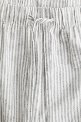 Pantalon de pyjama en flanelle - Gris/rayé — photo 3