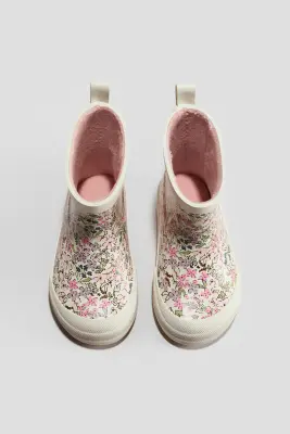 Bottes en caoutchouc - Rose/fleuri — photo 1