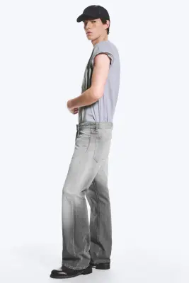 Jean bootcut décontracté taille mi-haute Mercury - Gris Complexe — photo 3