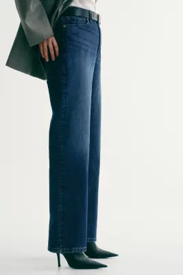 Straight High Jeans - Bleu denim foncé — photo 3