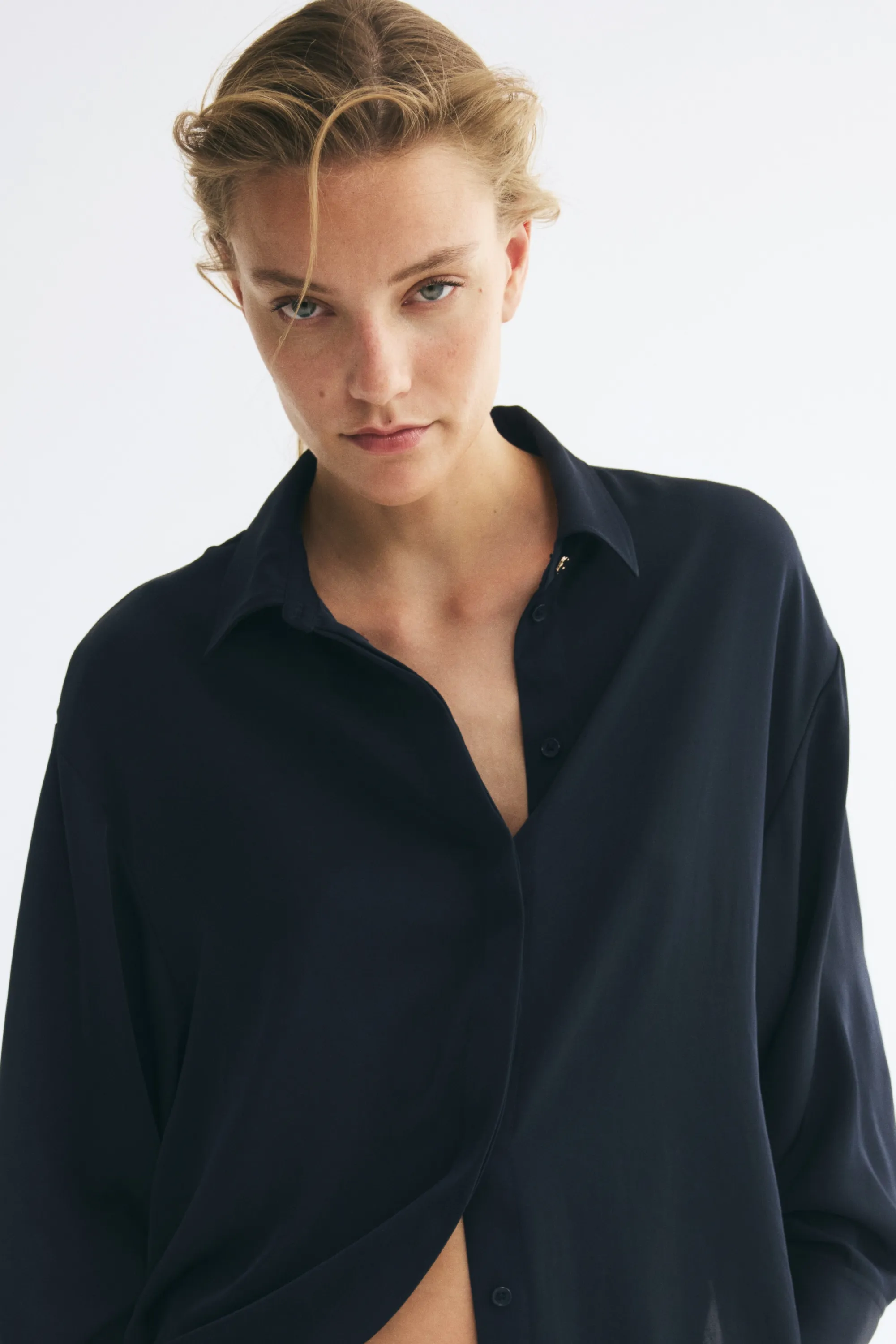 Chemise oversize - Bleu marine