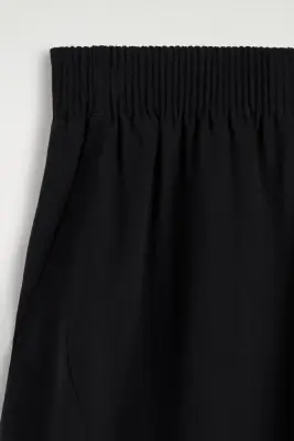 PANTALON BARREL À PANNEAUX ET TAILLE ÉLASTIQUÉE - NOIR — photo 4