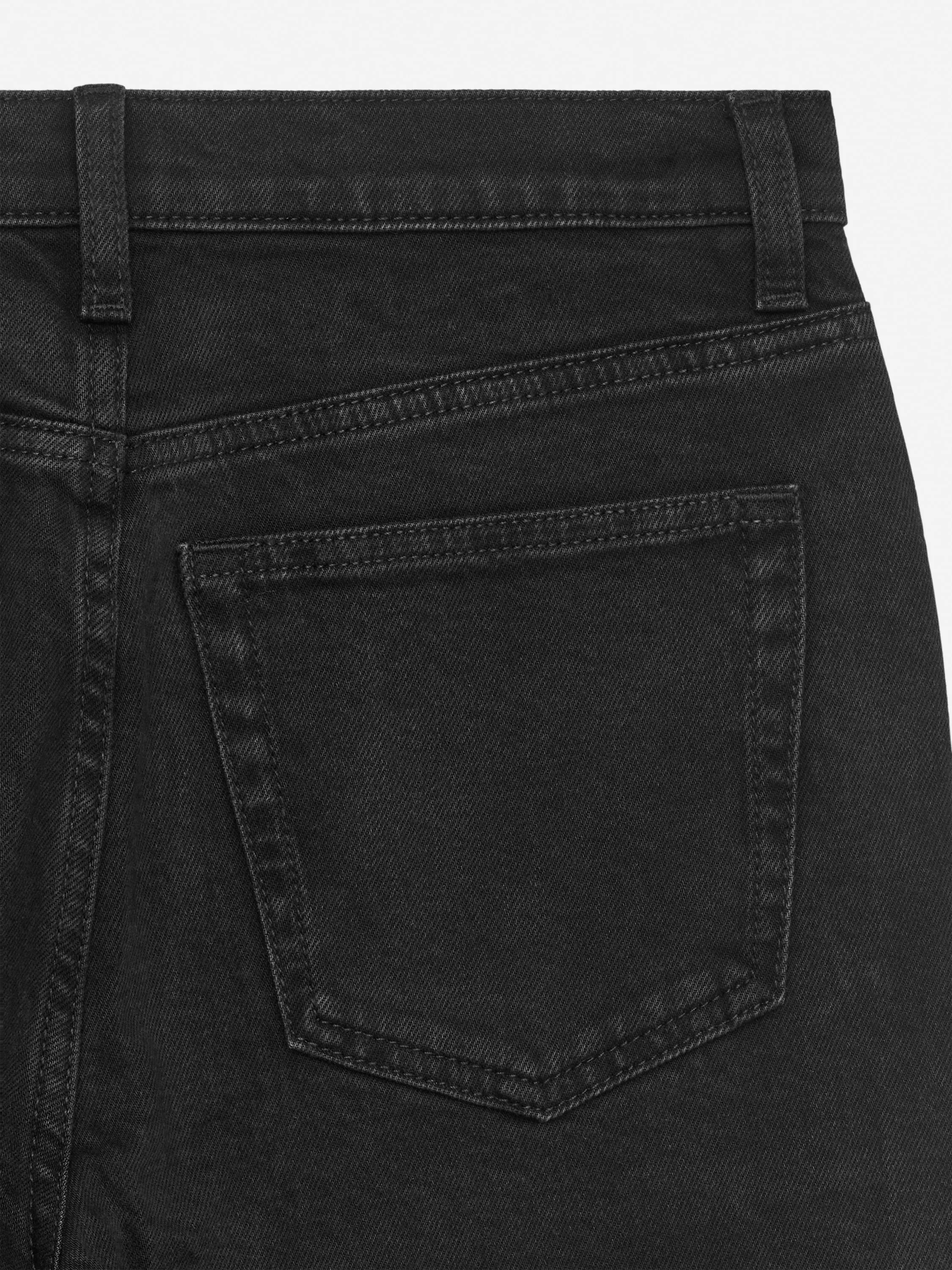 Jean slim raccourci JADE - Noir délavé