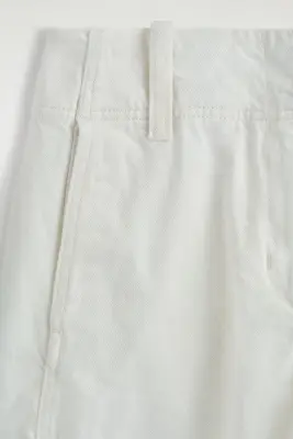 PANTALON BARREL EN DENIM - BLANC — photo 4