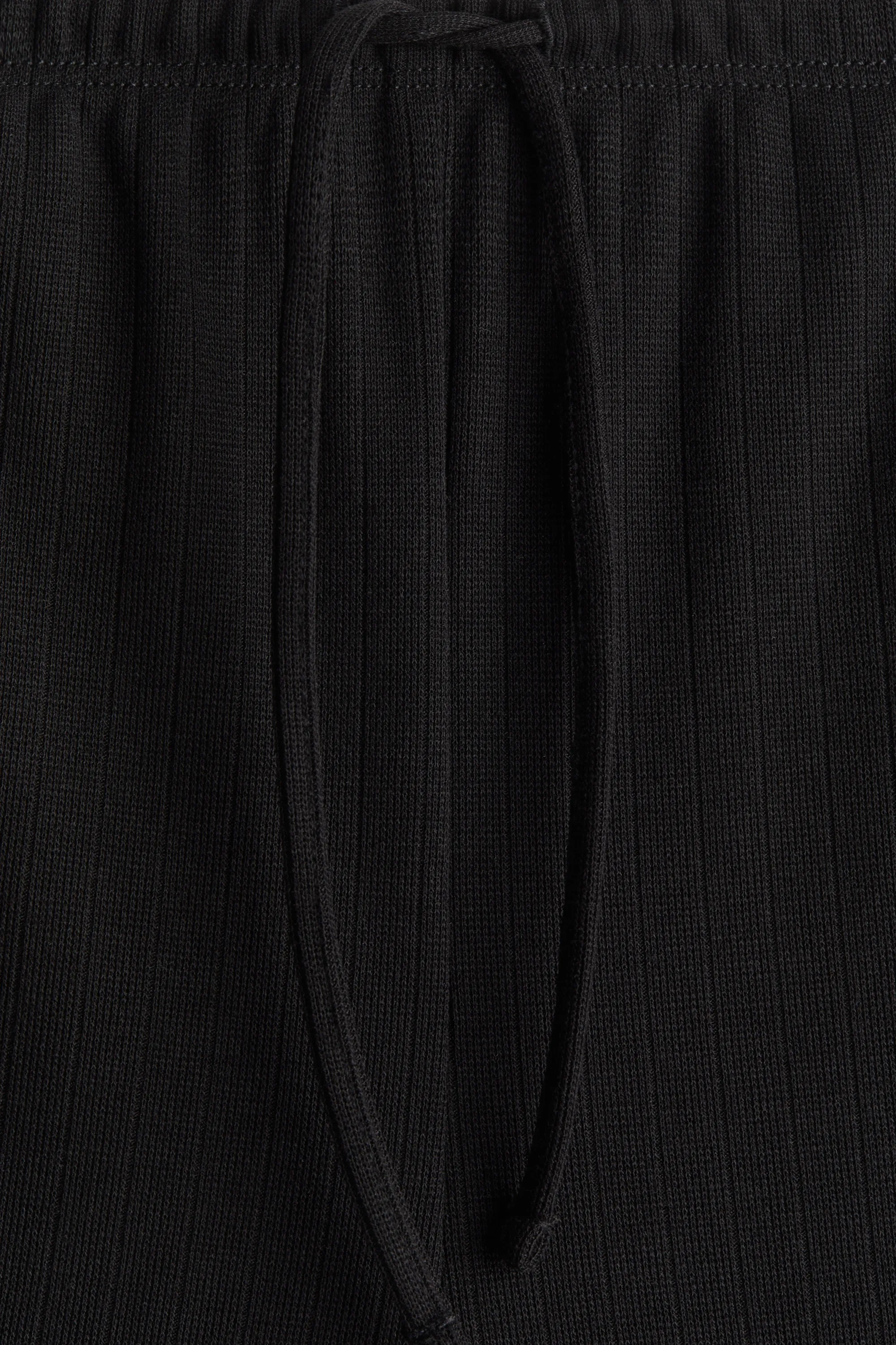 Pantalon large avec cordon de serrage - Noir