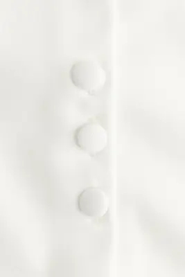 Top péplum à boutons - Ivoire — photo 4