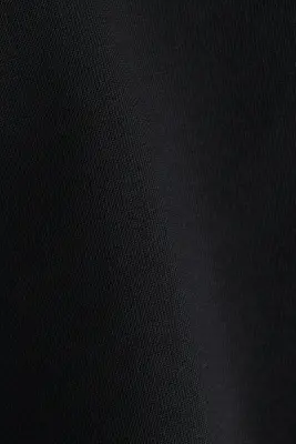 Pantalon en coton avec ceinture repliée - Noir — photo 3