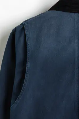 Veste workwear courte - Bleu foncé — photo 4