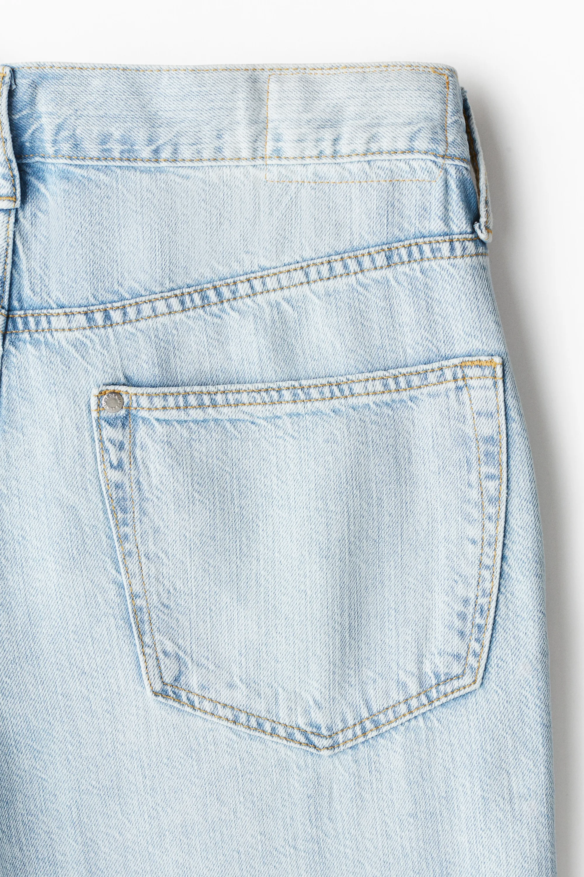 Straight Loose Lightweight Jeans - Bleu denim clair