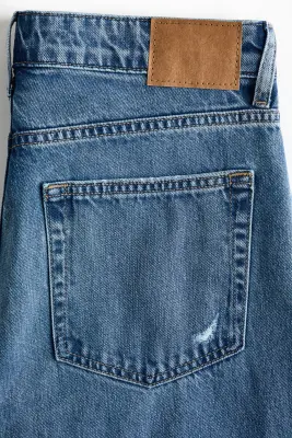 Barrel Regular Waist Ankle Jeans - Bleu denim — photo 4