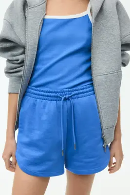 Short en molleton - Bleu — photo 4