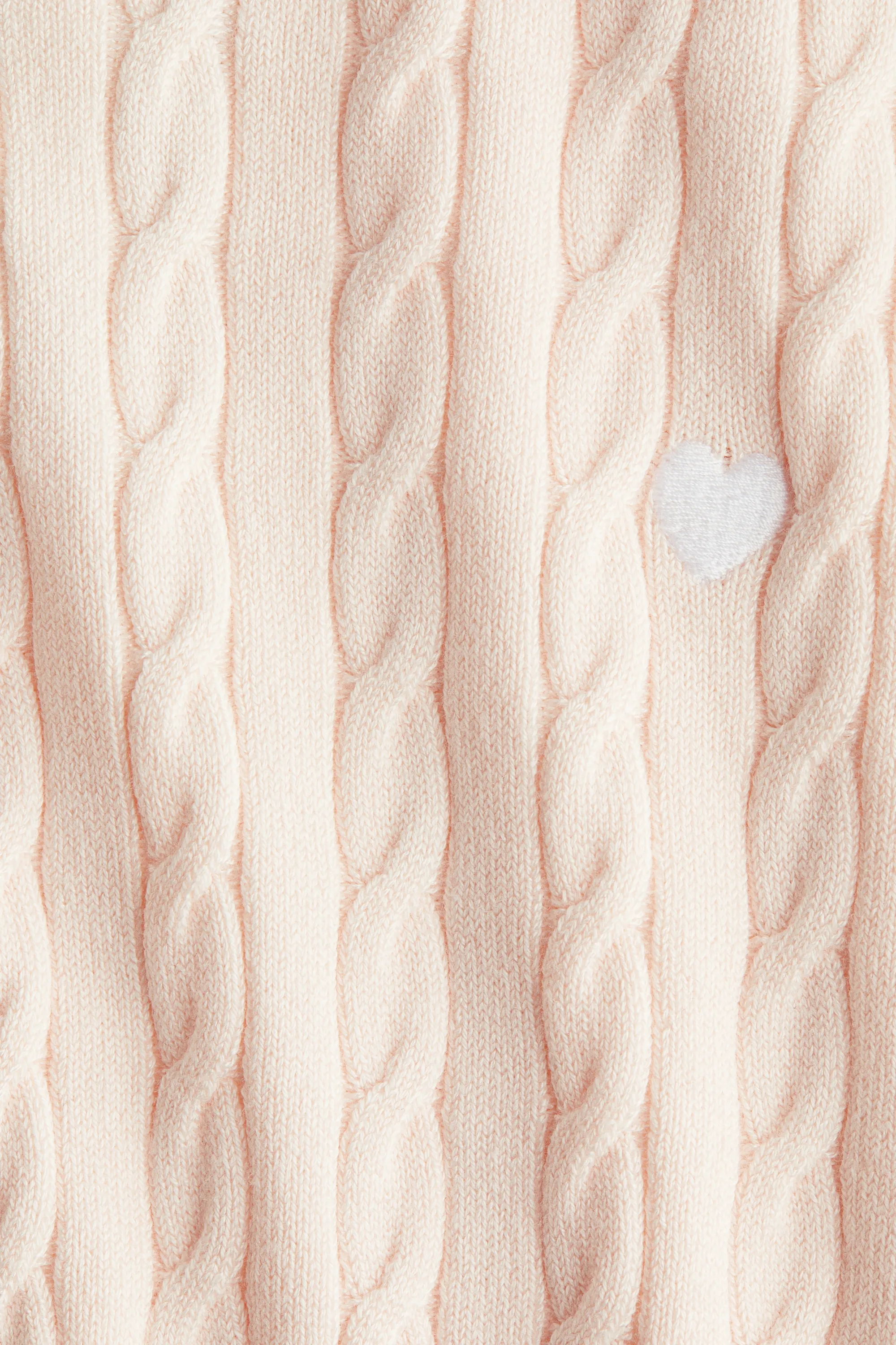 Pull en maille torsadée - Rose clair