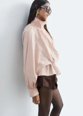 Veste en nylon à col cheminée - Beige clair — photo 3