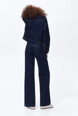Wide High Jeans - Bleu denim foncé — photo 2