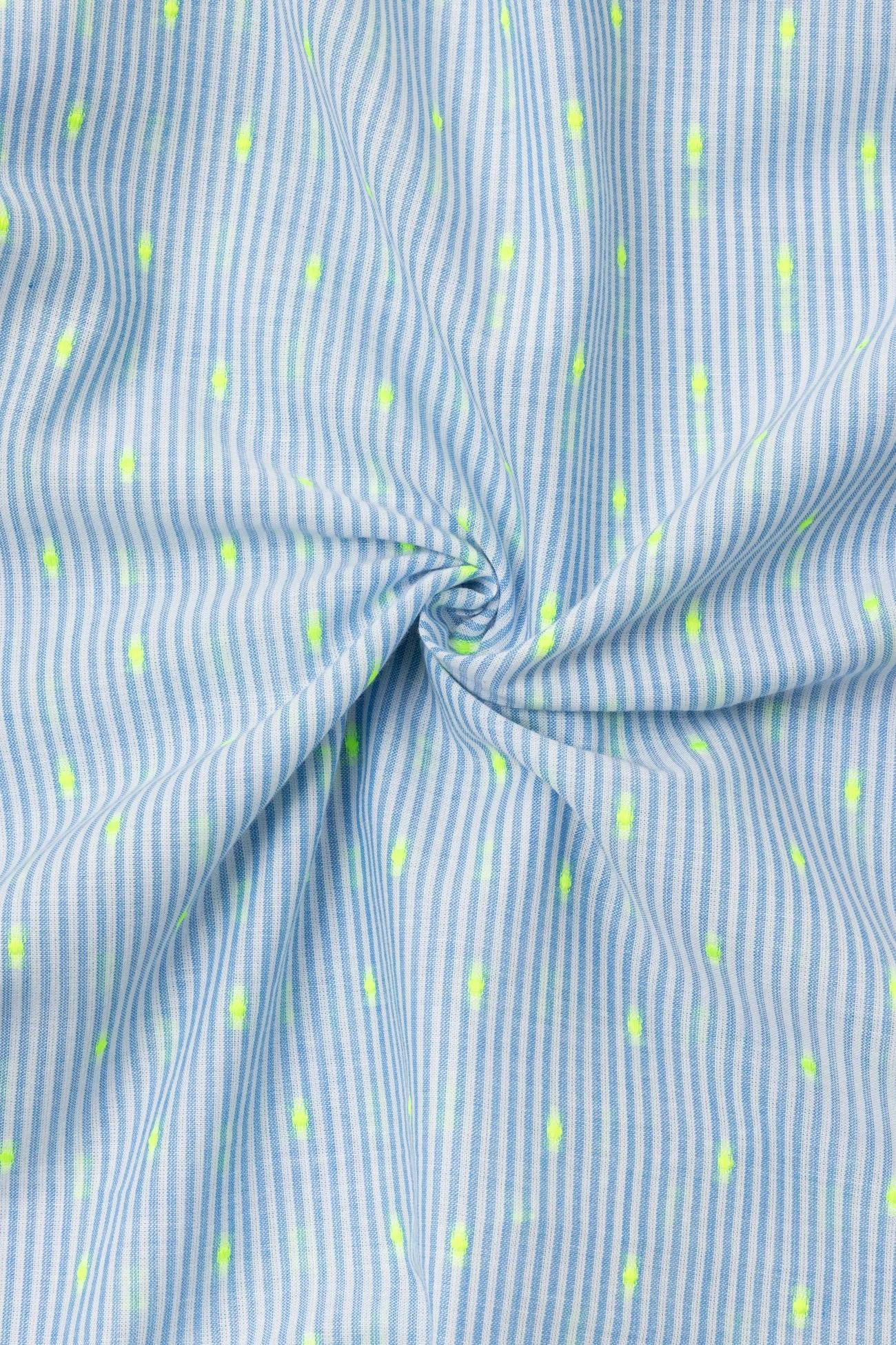 Coupon 3 m coton rayé plumetis