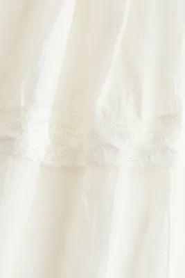 Robe en coton avec dentelle - Blanc — photo 4