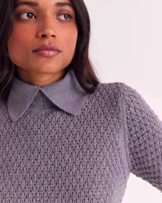 Pull Mélodie gris — photo 5