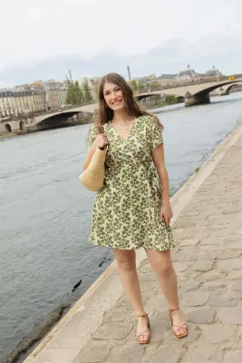 Robe Edith - fleuri kaki — photo 2