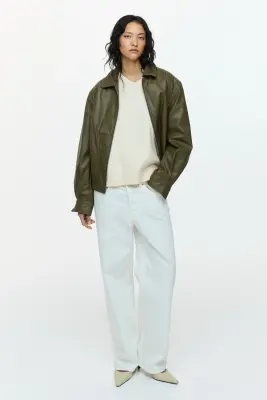 Pull à encolure en V - Crème — photo 2