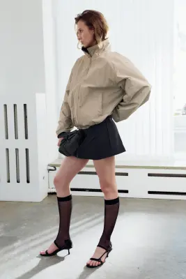 Veste nylon oversize - Beige poudré — photo 2
