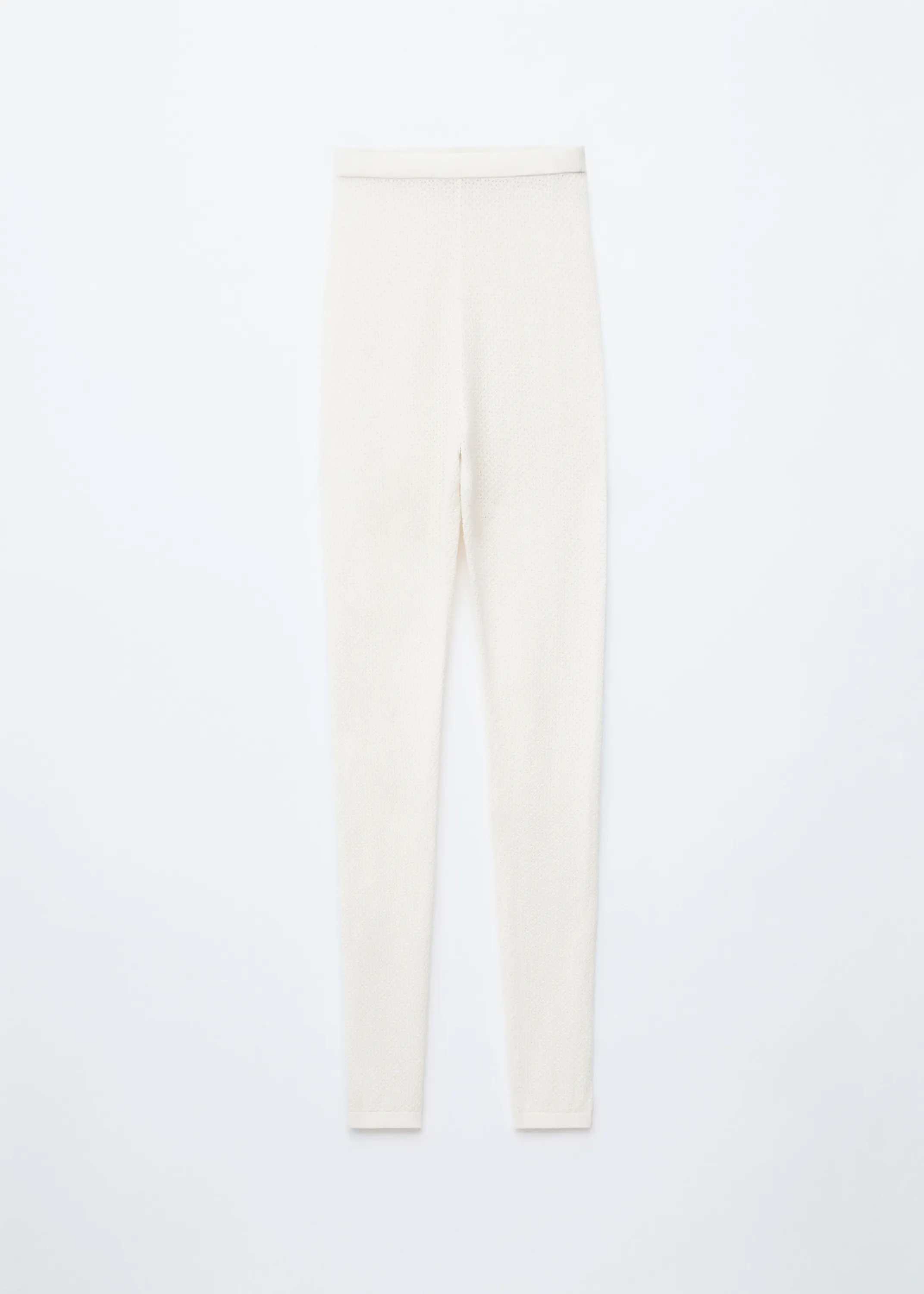 Legging en maille pointelle - Couleur crème