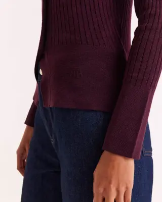 Cardigan Ombeline bordeaux — photo 2