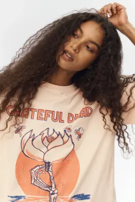 T-shirt oversize imprimé - Orange clair/Grateful Dead — photo 1