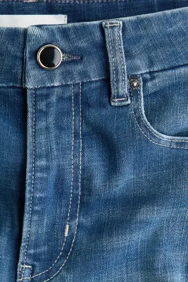 Skinny High Jeans - Bleu denim — photo 5