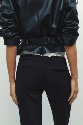 Pantalon chic avec plis - Noir denim — photo 2