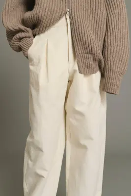 PANTALON BAPTISTE ÉCRU — photo 5