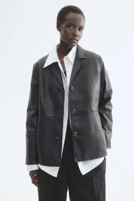 Veste en tissu enduit - Noir — photo 3