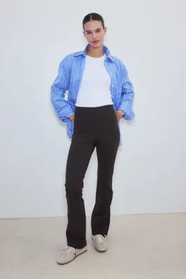 Pantalon évasé Four-way Stretch - Marron foncé — photo 2