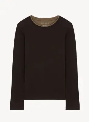 T-shirt en coton organique, cachemire et coton supima — photo 4