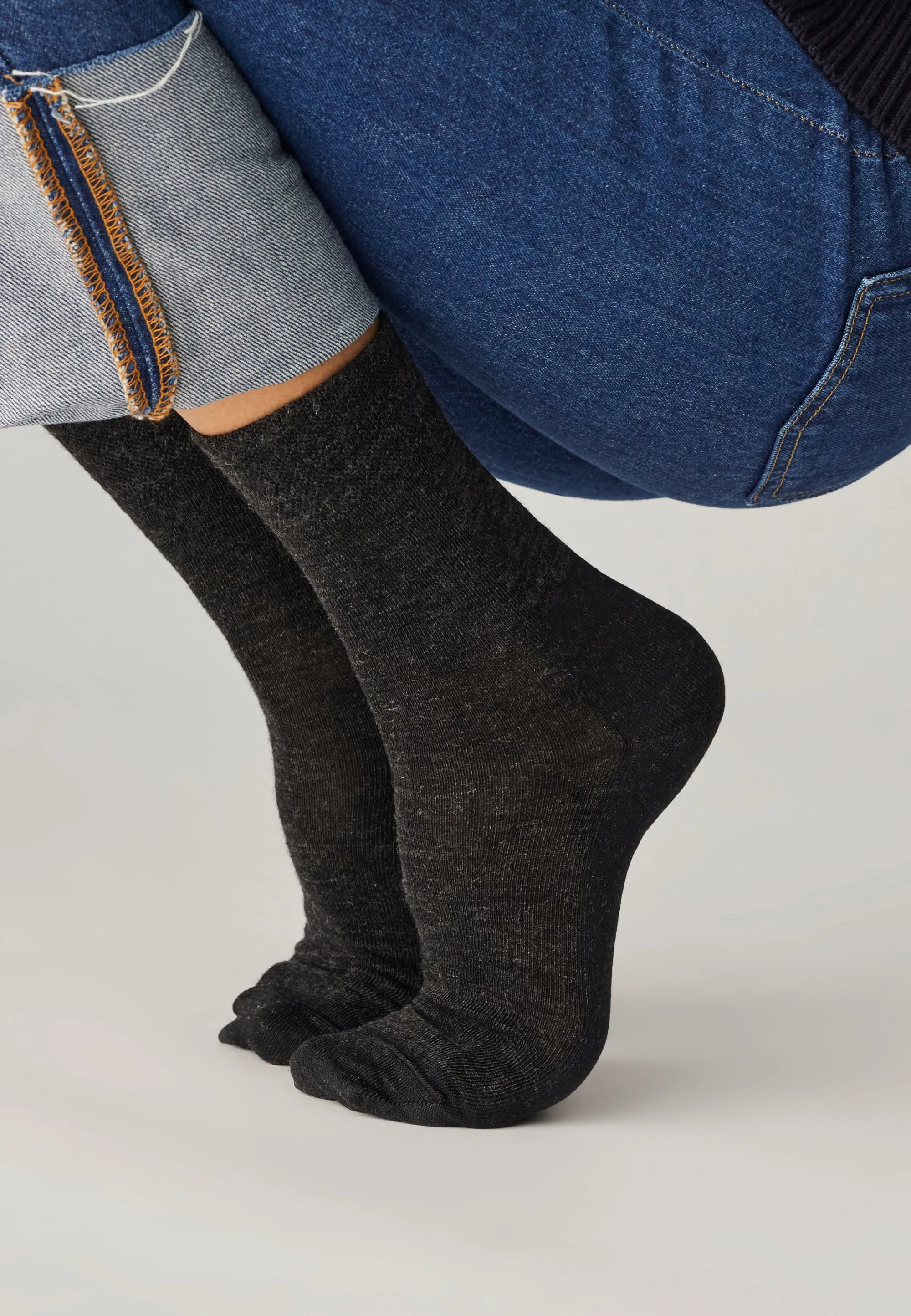 Les chaussettes en laine - Gris anthracite