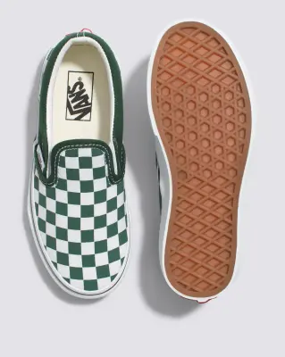 chaussures skateboard enfant vans slip on – theory/check — photo 3