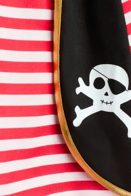 Haut de déguisement de pirate - Rouge/rayé — photo 3