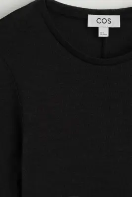 TOP SLIM EN LAINE MÉRINOS - NOIR — photo 5