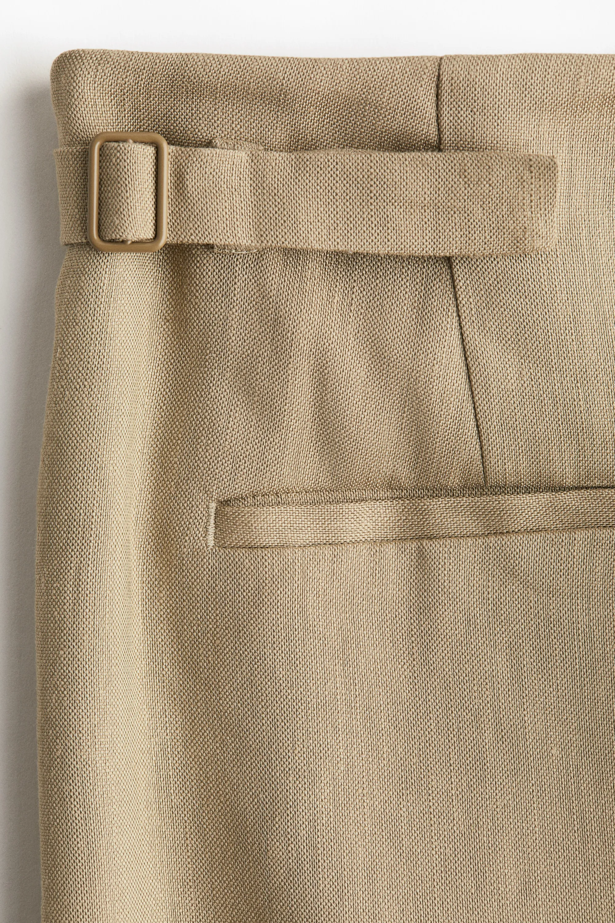 Pantalon en lin mélangé - Beige