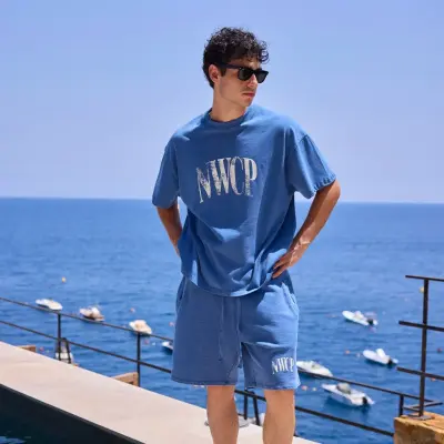 Blue Distressed Logo Tee — photo 3