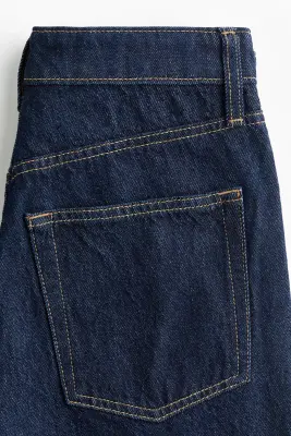 Wide High Waist Jeans - Bleu denim marine — photo 4