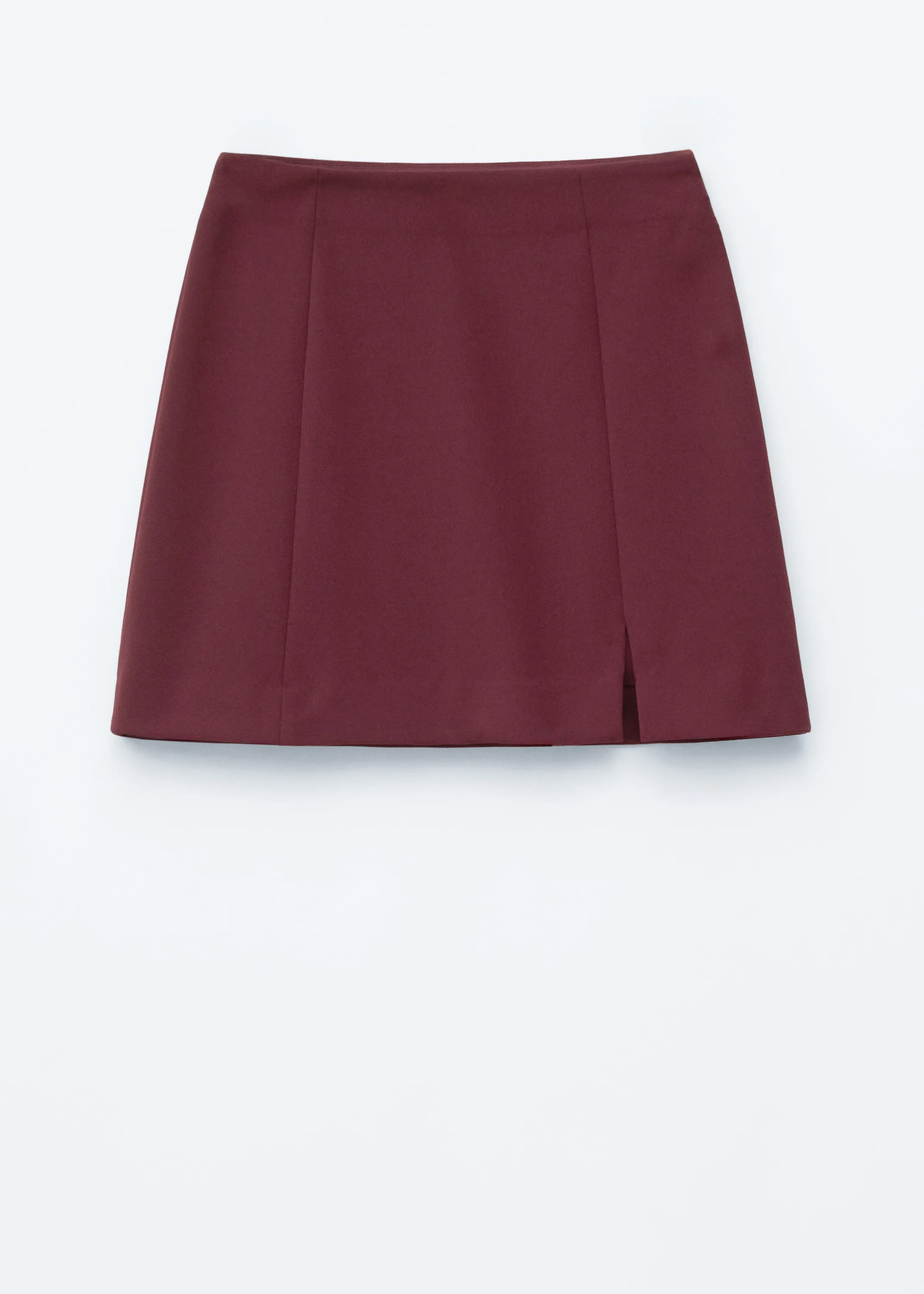 Mini-jupe à taille haute - Rouge foncé