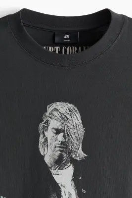 T-shirt Loose Fit - Gris foncé/Nirvana — photo 4