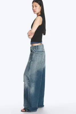 Andromeda jean baggy ample taille basse - Stirrup Blue - Bleu moyen — photo 5