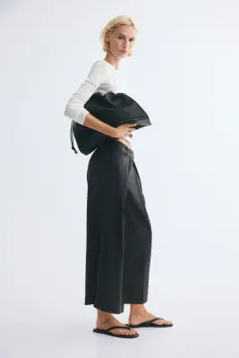 Jupe-culotte avec détails croisés - Gris foncé/rayures tennis — photo 1