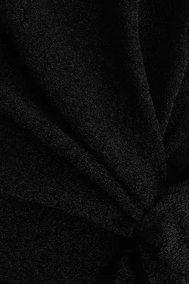 Robe avec détail torsadé - Noir/scintillant — photo 3
