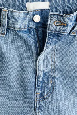 Mom Slim Fit High Waist Ankle Jeans - Bleu denim clair — photo 4