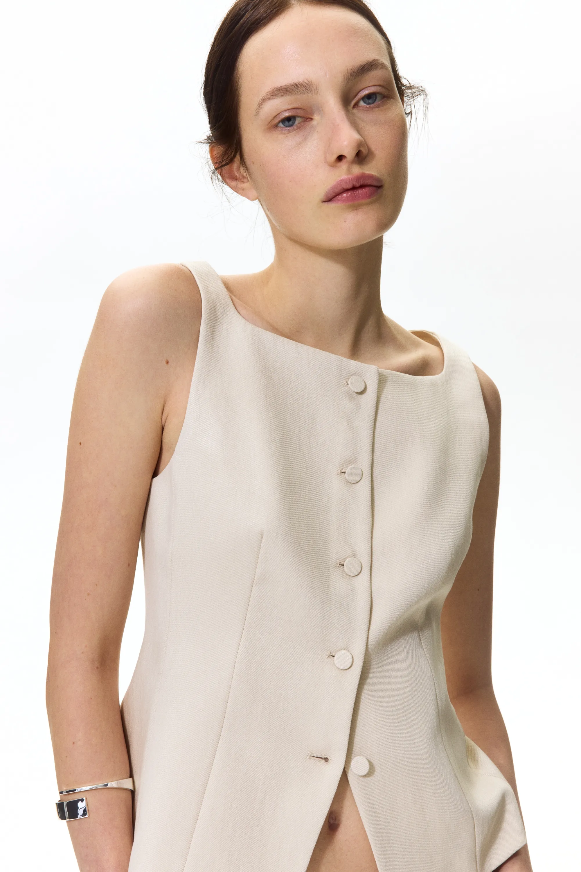 Gilet sans manches ajusté - Beige clair