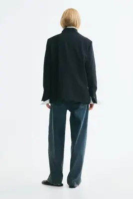 Blazer à col droit - Bleu marine/rayures tennis — photo 4