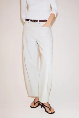 Barrel Regular Waist Ankle Jeans - Gris denim clair — photo 2