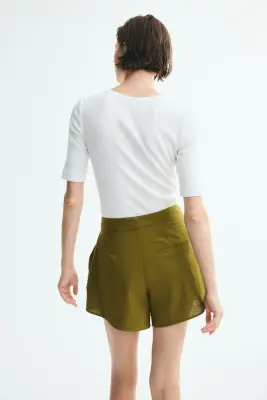 Short avec dentelle - Vert kaki — photo 2